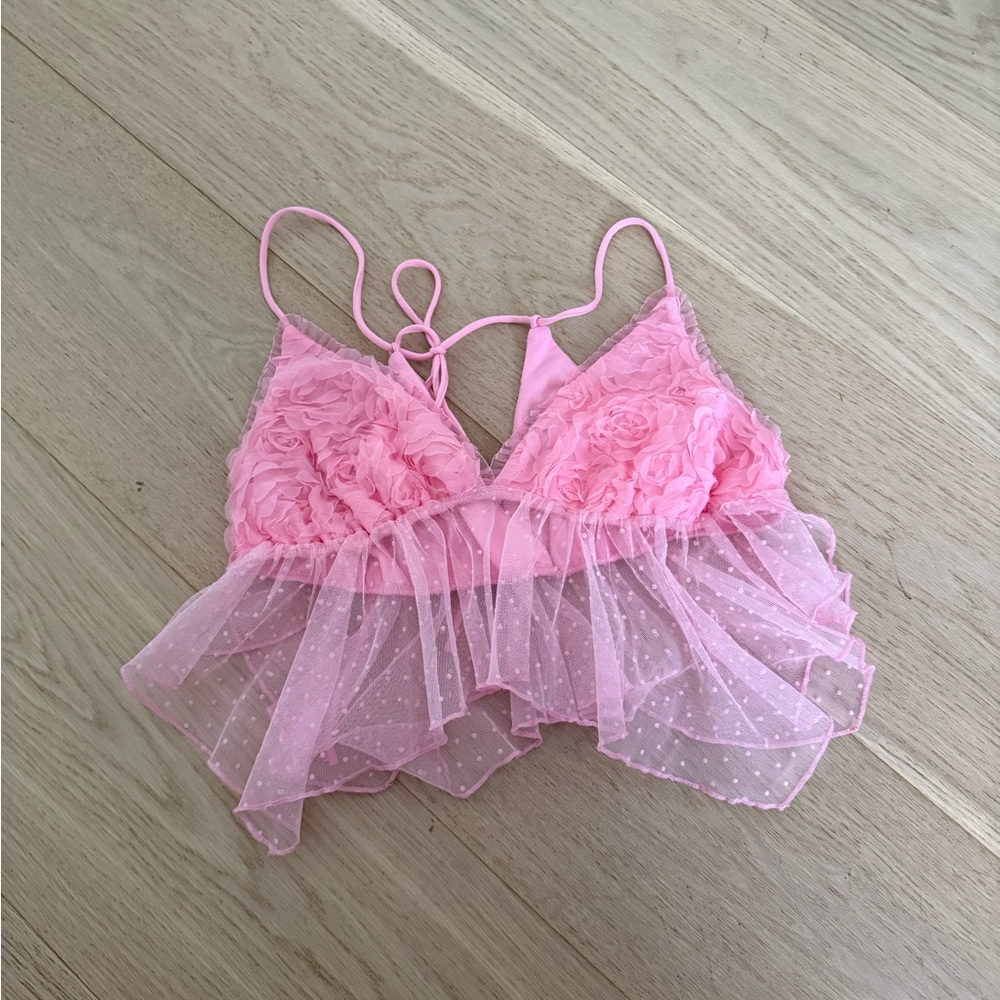urban outfitters pink babydoll top